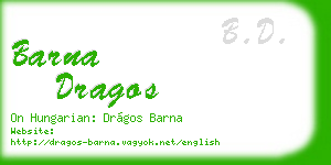 barna dragos business card