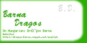 barna dragos business card